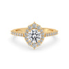 Vintage Style Halo Engagement Ring