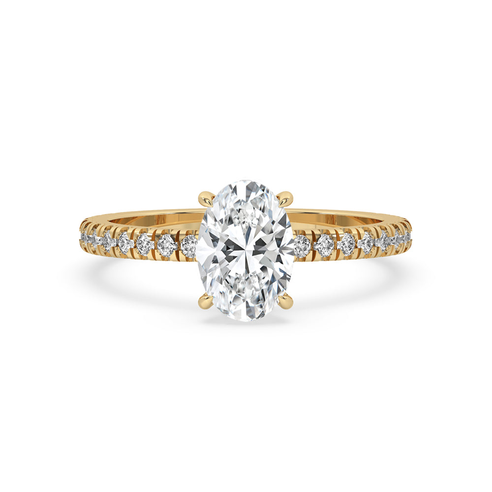 Oval Pave Engagement Ring