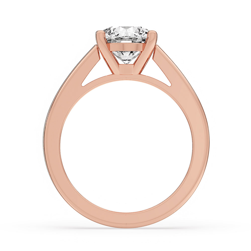 Cathedral Setting Ring In Rose Gold