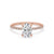 Oval Solitaire Pave Engagement Ring