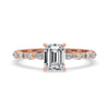 Emerald Cut Diamond Floating Engagement Ring