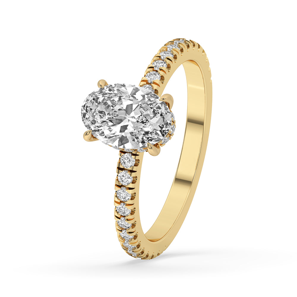 Oval Pave Engagement Ring