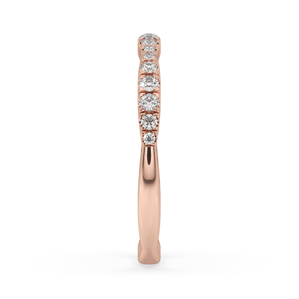 Round Lab Grown Diamond Half Eternity Band