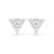 Triangle Earrings in White Gold