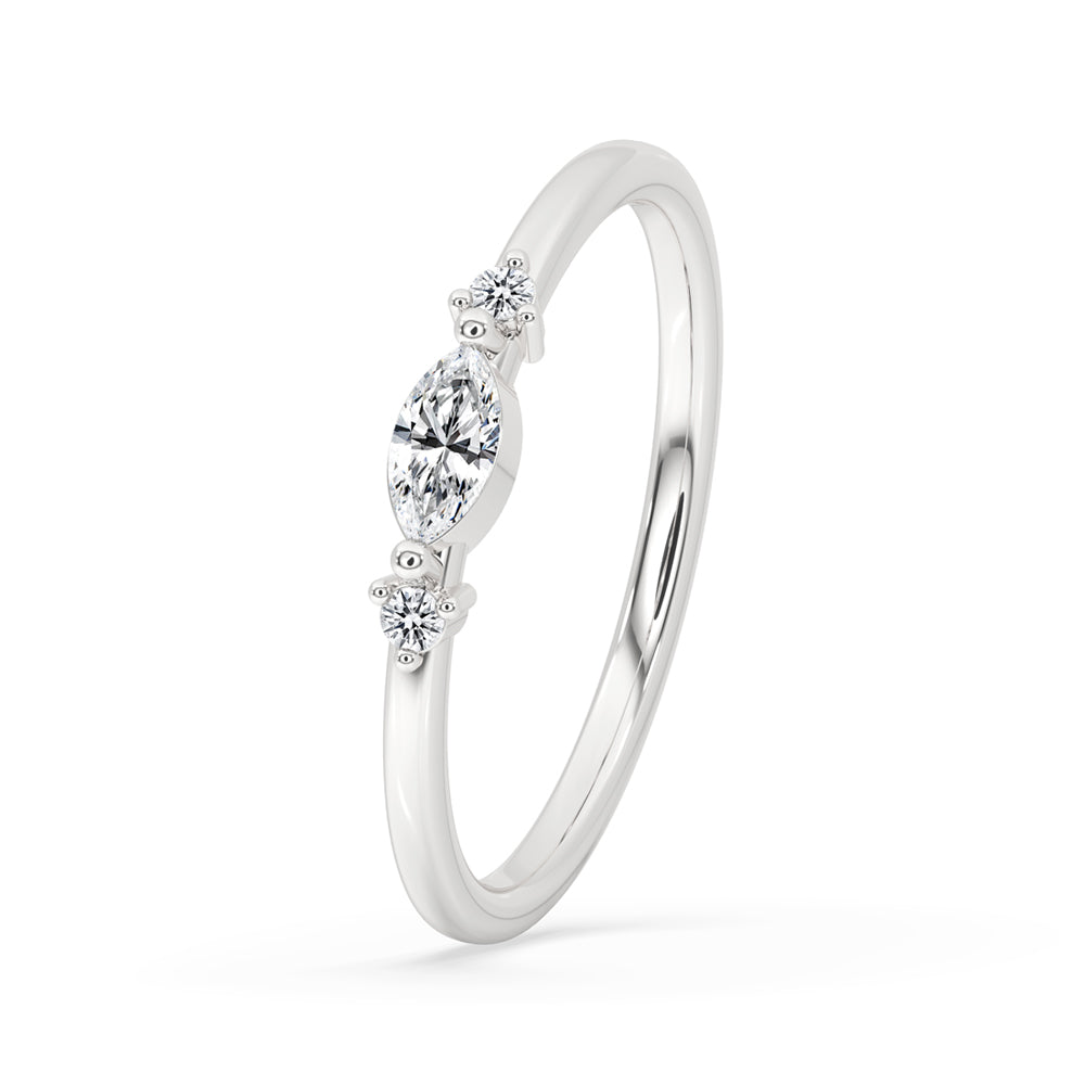 East To West Marquise Diamond Ring