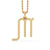 Letter M Pendant In Yellow Gold