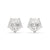 White Gold Stud Earrings