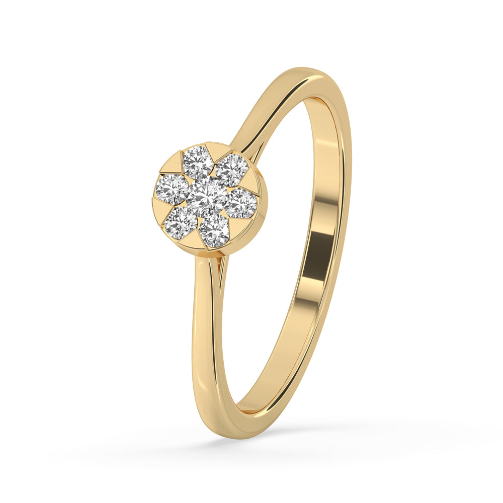 Tapered Cathedral Engagement Ring