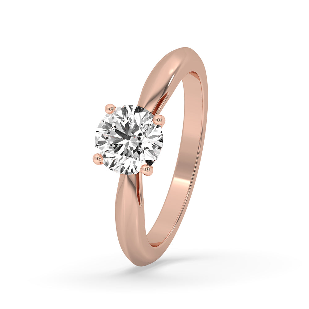 Tapered Shank Engagement Ring