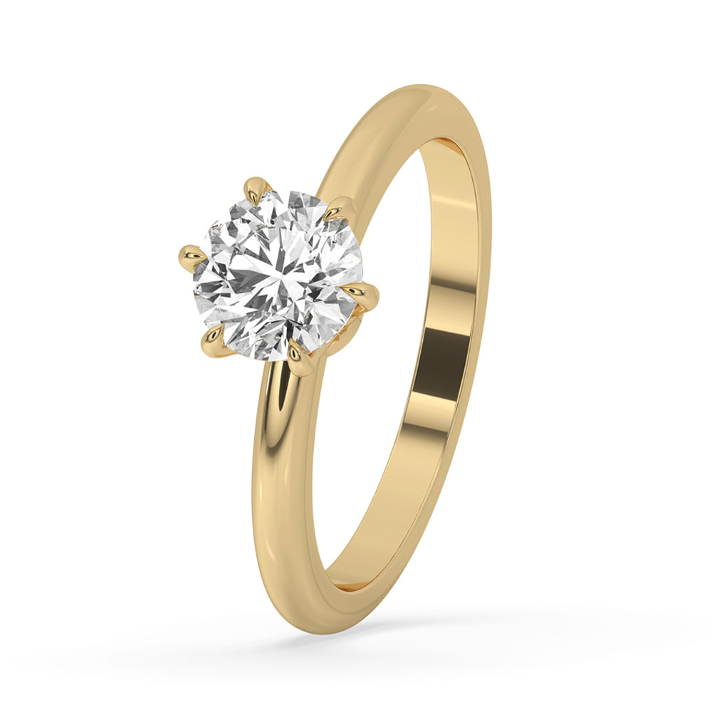 Six Prong Solitaire Engagement Ring