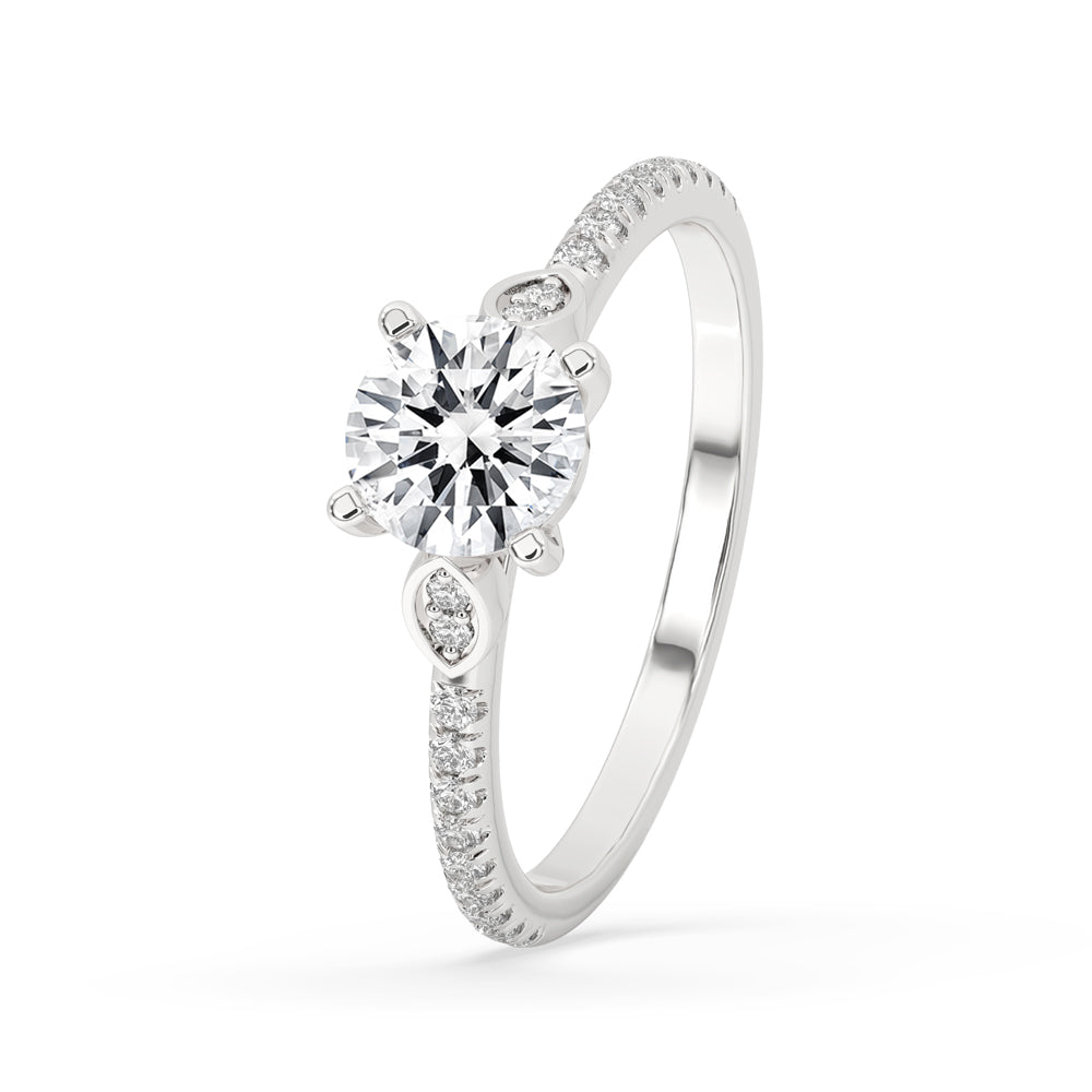 Cathedral Pave Engagement Ring