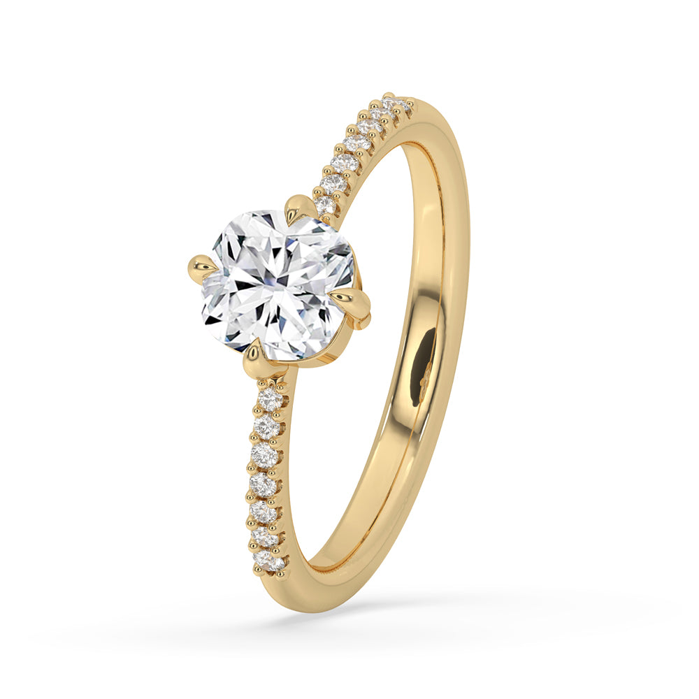 Compass Prong Setting Engagement Ring