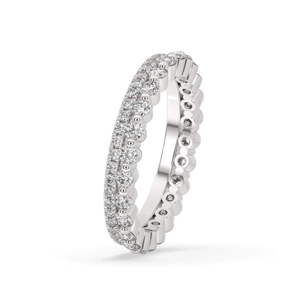 Pave Set Wedding Band