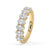 7 stone diamond band crafted with handmade jewelry precision.
