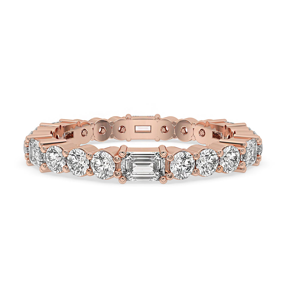 Rose Gold Full Diamond Eternity Rings