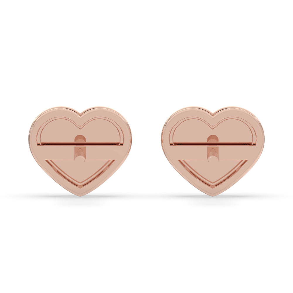 Heart Shaped Diamond Earrings