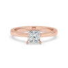 Rose Gold Tapered Shank Engagement Ring