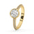 Classic Bezel Set Engagement Ring In Yellow Gold