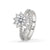 Round brilliant cut diamond set in a stunning handmade ring with a chevron wedding ring design.
