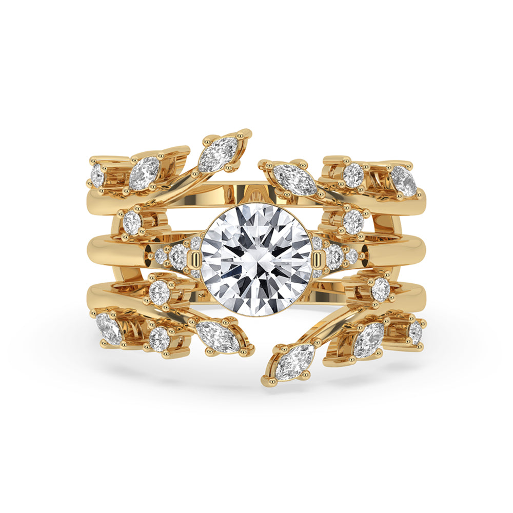 Elegant round diamond ring crafted with a brilliant cut diamond for timeless sophistication and sparkling beauty.
