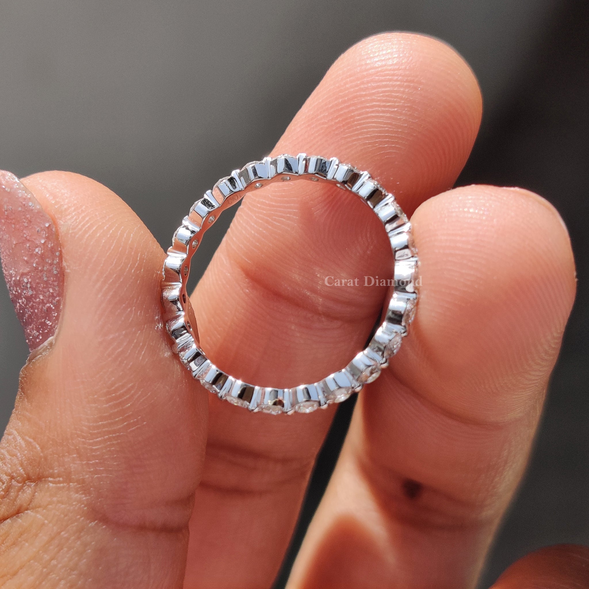 Handmade eternity band wedding ring with a unique design, perfect for those who love handmade jewelry.