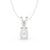 Pear Shaped Diamond Pendant - White Gold