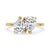 Toi et moi ring with a stunning pear shaped diamond ring design.
