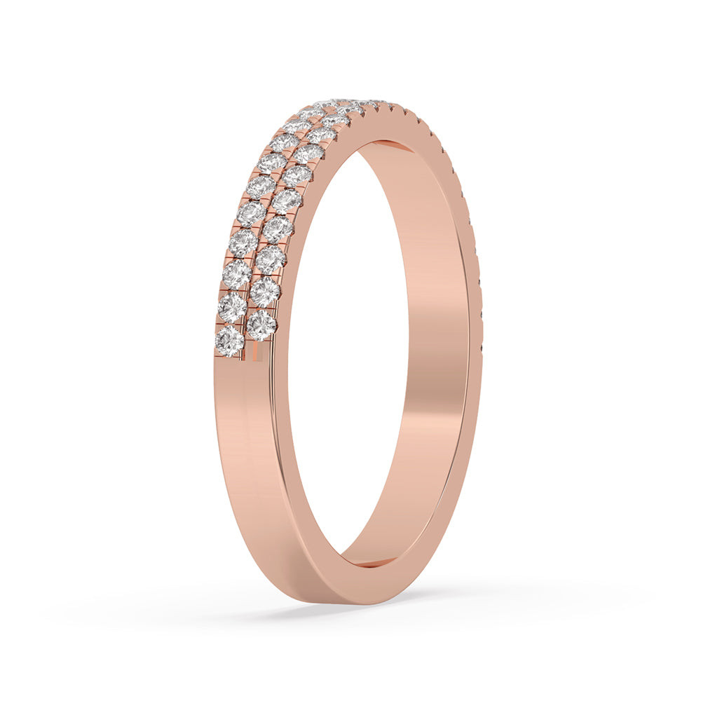 Luxurious Multi-row Diamond Wedding Band