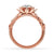 Flower Engagement Ring In Rose Gold