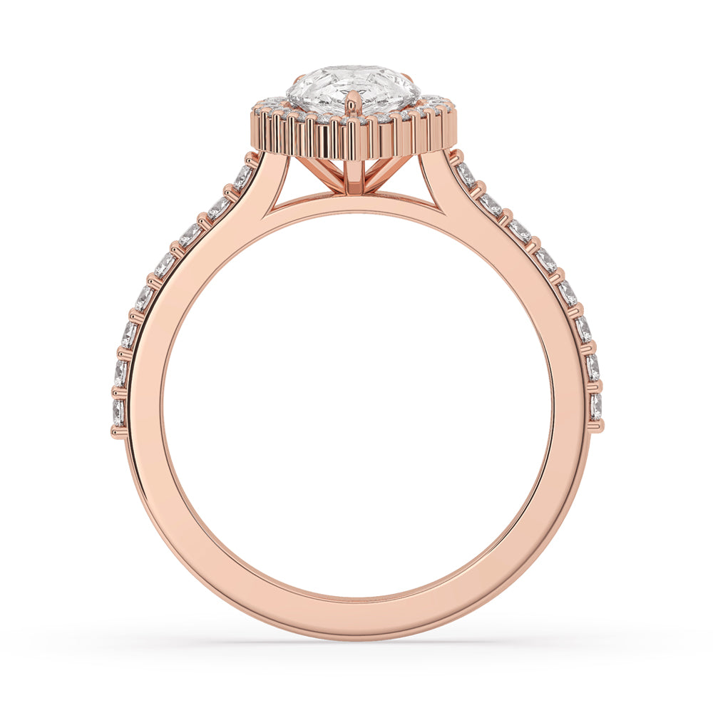 Pear Shaped Engagement Ring in Elegant Prong Setting