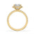 Halo Pave Engagement Ring In Yellow Gold