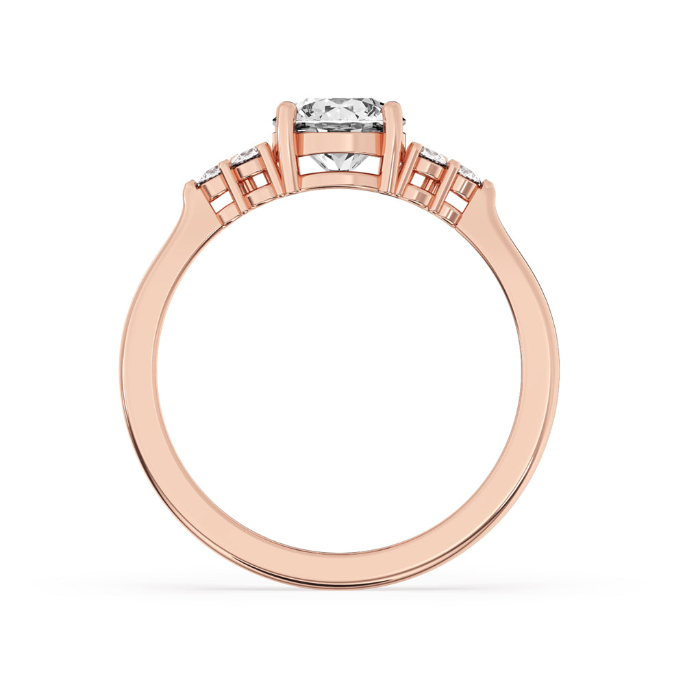 Round Cut Lab Grown Muse Engagement Ring