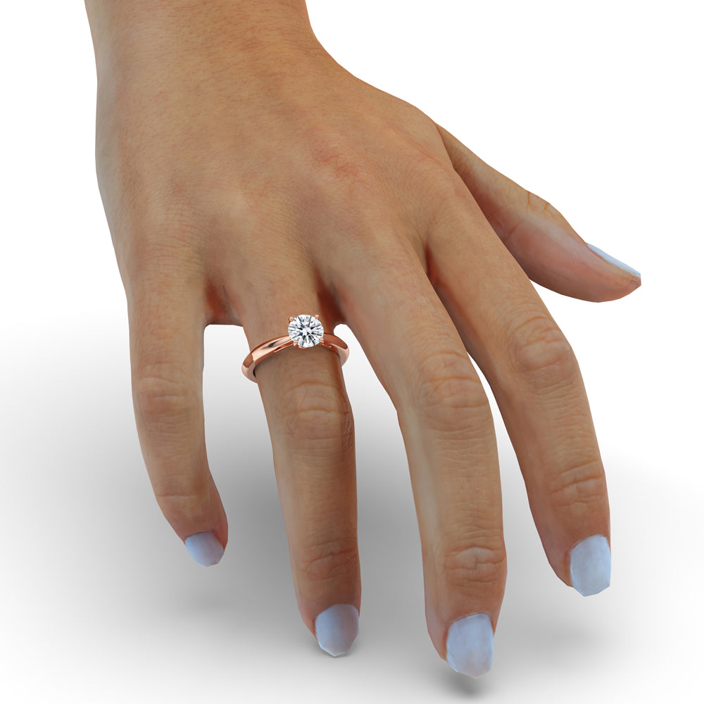 Tapered Shank Engagement Ring