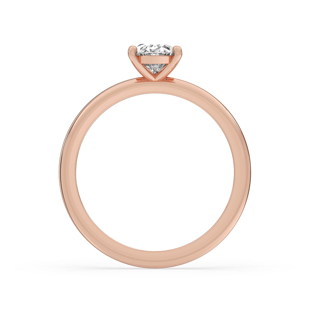 2 Carat Oval Solitaire Engagement Ring In Rose Gold