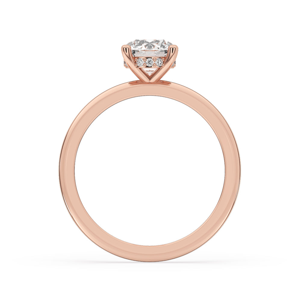 Captivating Hidden Halo Engagement Ring: Lab-Created Elegance