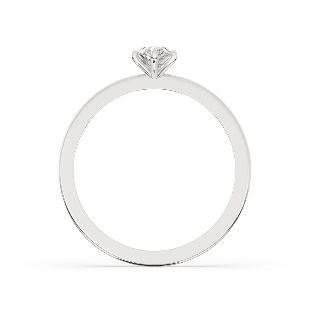 Pear Cut Lab Grown Diamond Solitaire Engagement Ring