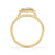 Halo Round Diamond Engagement Ring In Yellow Gold