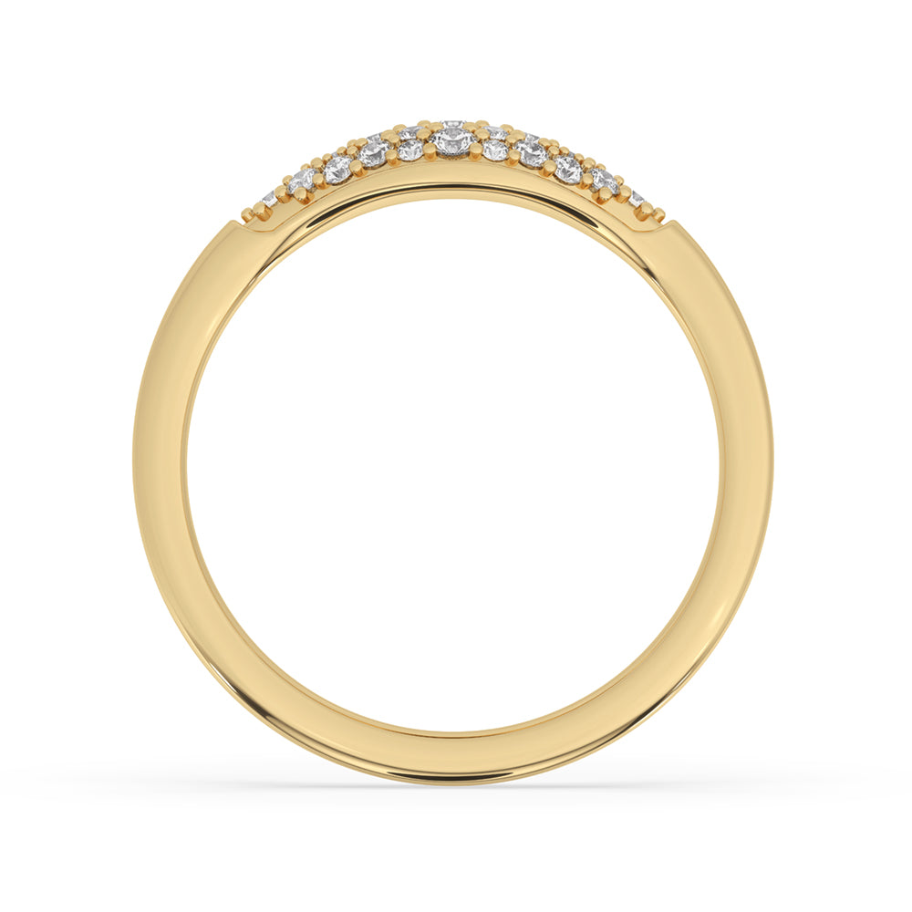 Signet Engagement Ring In Yellow Gold