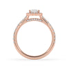 Classic Oval Engagement Ring With Halo In Rose Gold