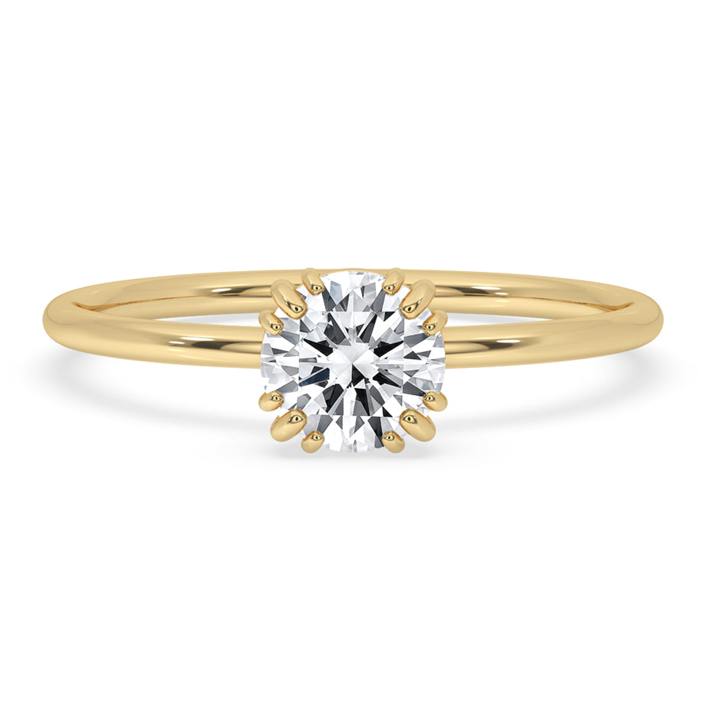 Solitaire Engagement Ring with Triple Prongs