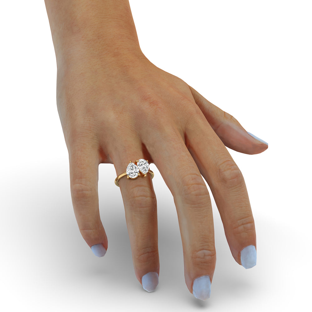 Toi et moi ring with Lab Grown Diamond for an eco-friendly choice.
