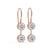 Rose gold diamond earrings crafted as elegant handmade jewelry for timeless style.
