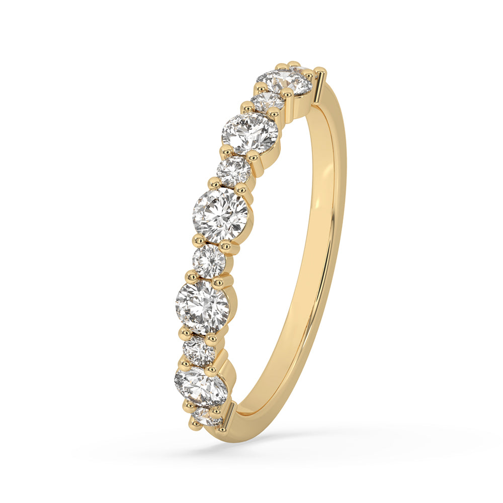 Round diamond eternity band crafted for a luxurious touch.
