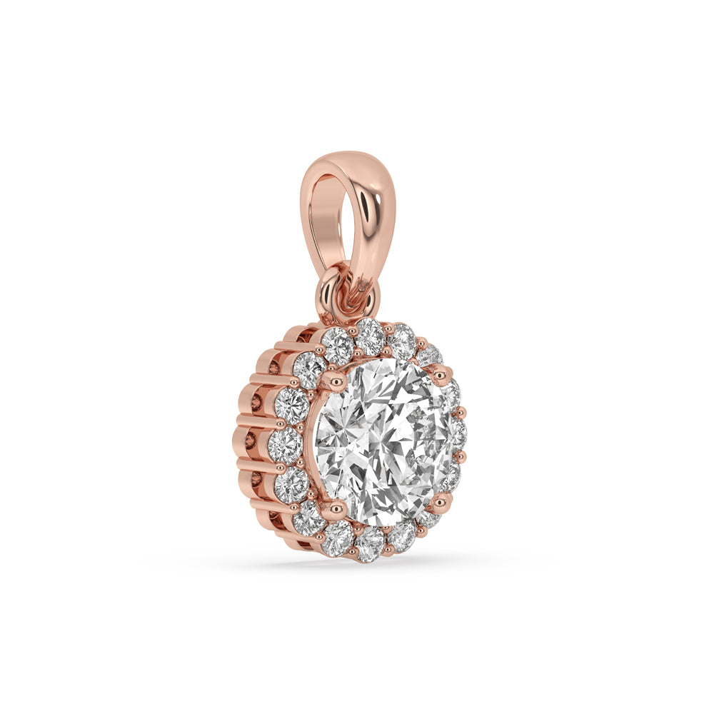 Halo Pendant – Round Cut Diamond