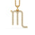 Letter M Pendant In Yellow Gold