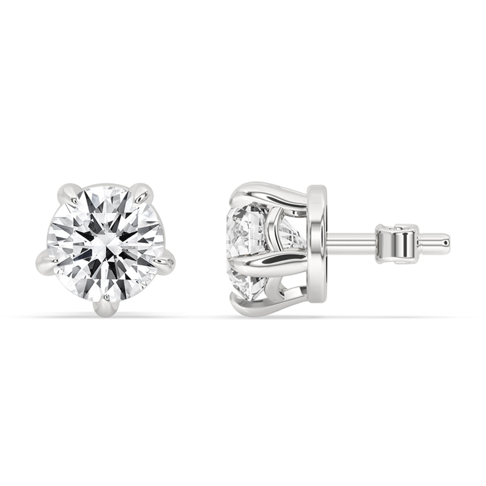 White Gold Stud Earrings