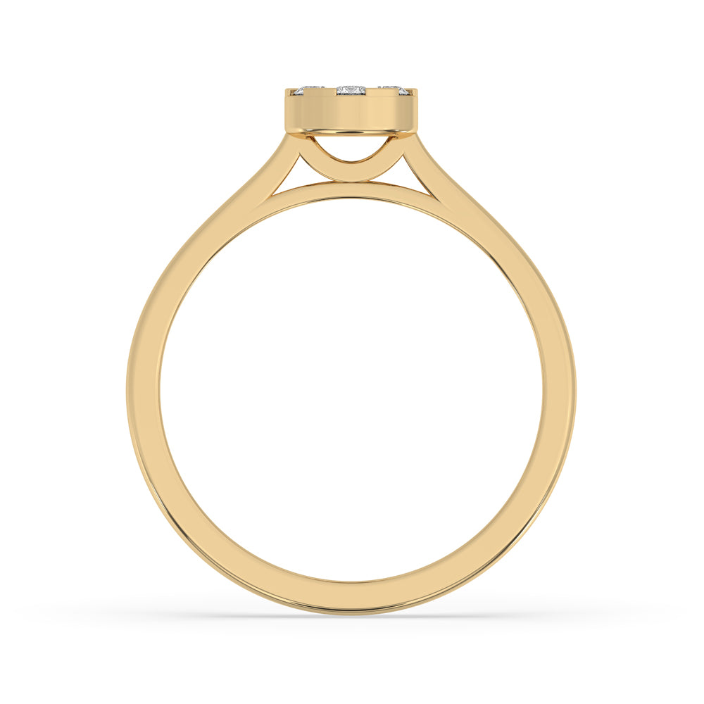 Tapered Cathedral Engagement Ring