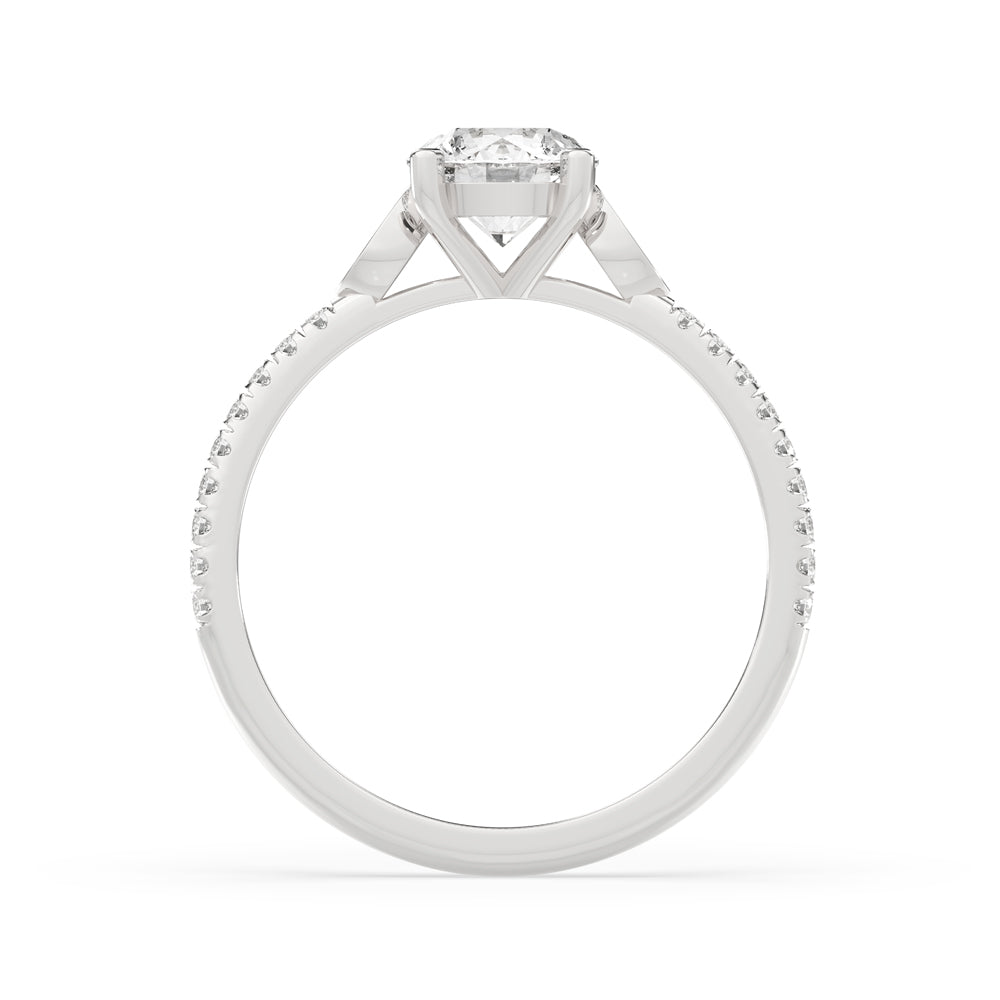 Cathedral Pave Engagement Ring