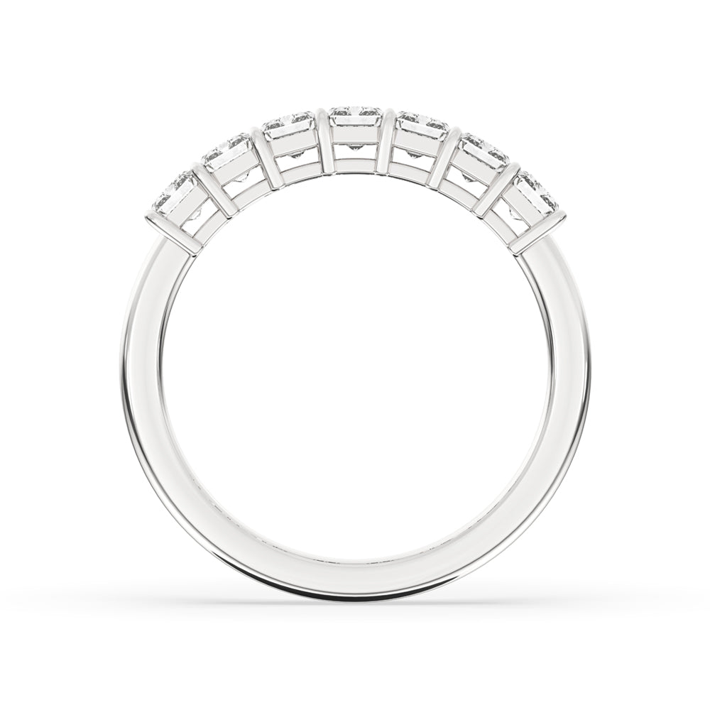 Emerald Cut Half Eternity Band