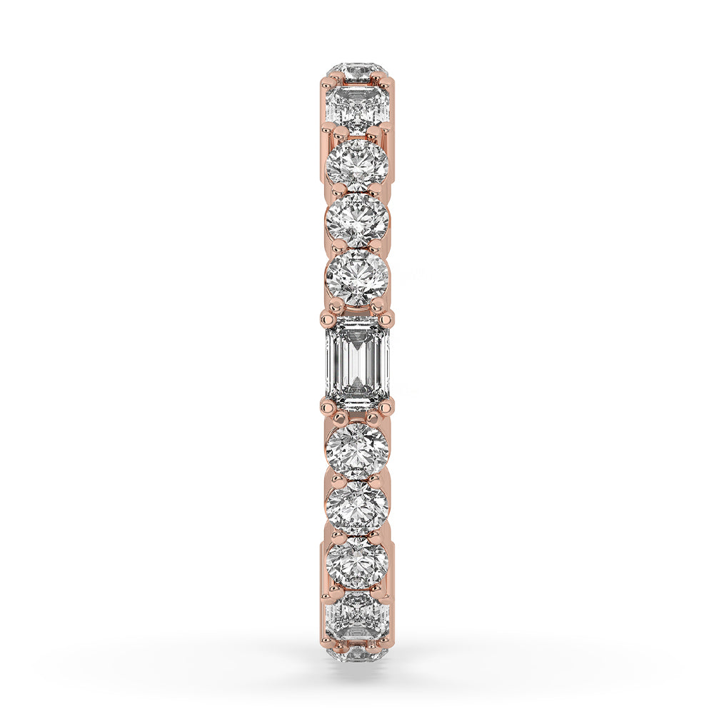 Rose Gold Full Diamond Eternity Rings